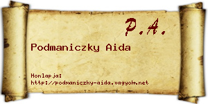 Podmaniczky Aida névjegykártya